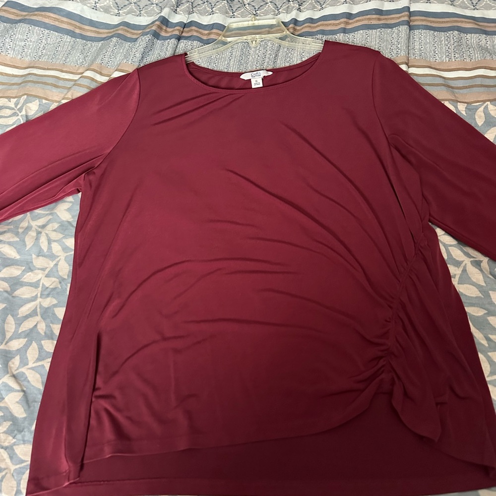 Maroon 3/4 sleeve Croft & Barrow size XL